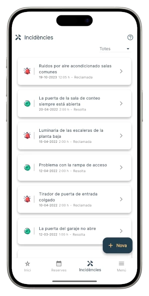 App per a gestió d'incidències a Comunitats