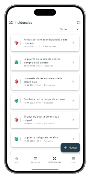 App para gestión de incidencias en Comunidades