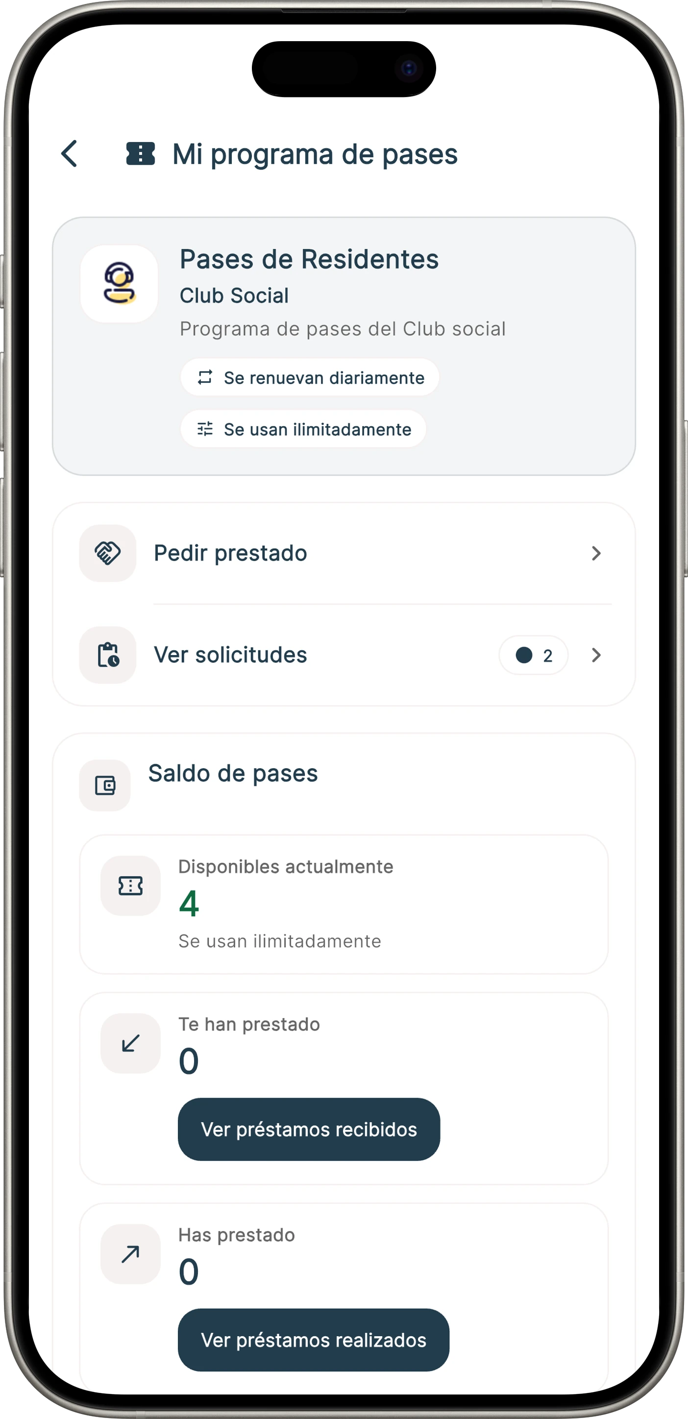 Cupos por vivenda con préstamo de pases
