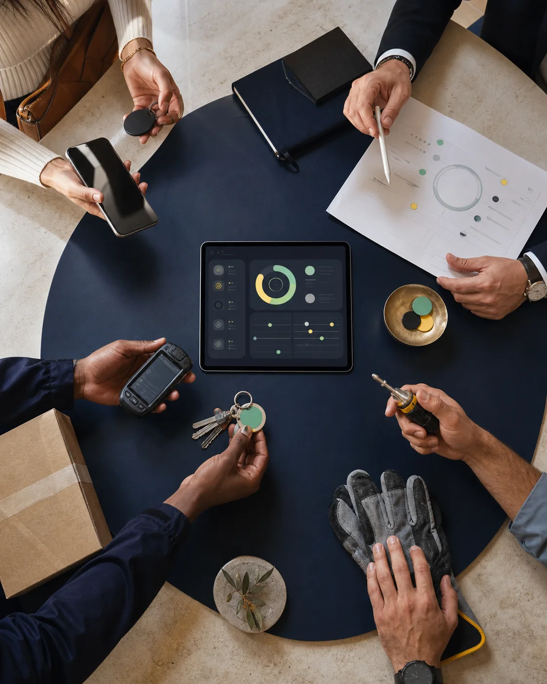 Representation of the Onzane operating system connecting every part of a community