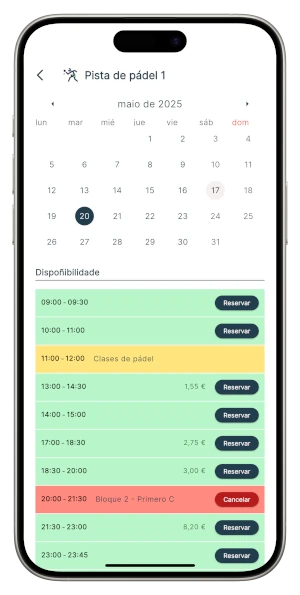 App para reservas en Comunidades